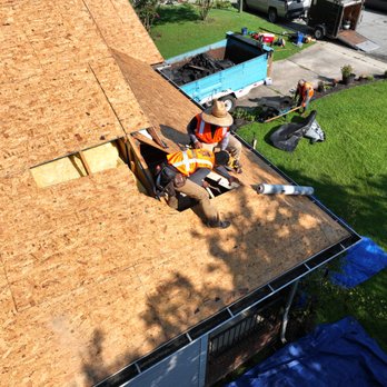 Vanguard Roofing - Replacing damaged OSB decking to create a solid foundation before installing the new roof. - Roofing Near Me - Charlotte, North Carolina Vanguard Roofing - Replacing damaged OSB decking to create a solid foundation before installing the new roof. - Roofing Near Me - Charlotte, North Carolina