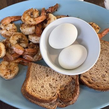 SeaCow Eatery - Grilled shrimp, boiled eggs and toast - American Near Me - Edisto Beach, South Carolina