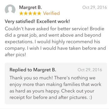 Squids Pro Wash - A wonderful review from one of our Thumbtack customers! - Window Washing Near Me - Liberty, Missouri Squids Pro Wash - A wonderful review from one of our Thumbtack customers! - Window Washing Near Me - Liberty, Missouri