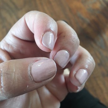 Royal Nail - Horrible manicure job. Cuticles not properly cleaned and polish is uneven. This is less than 24 hours old! - Nail Salons Near Me - West Springfield, Massachusetts