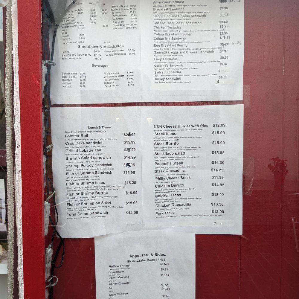 Lucy's Cafe - Menu - Seafood Near Me - Key West, Florida