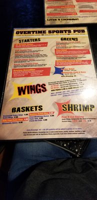Menu photo 4 Overtime Sports Pub Raleigh, NC Menu photo 4 Overtime Sports Pub Raleigh, NC