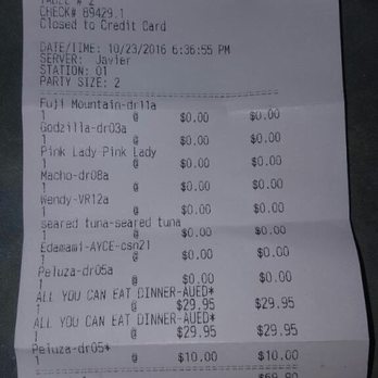 Amerikan Ichi - They charged us extra $10 for not eating 3 broken pieces of sushi. I posted pic of it as well. - Sushi Bars Near Me - Placerville, California