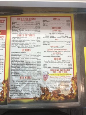 Menu photo 3 Andy's Hawg Wild BAR B-QUE Pasadena, TX