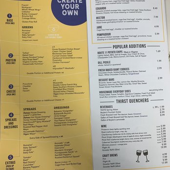 Taste - Menu - Specialty Food Near Me - Suffolk, Virginia