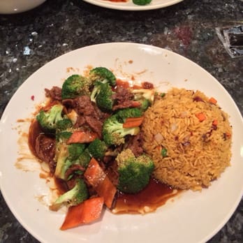 Dragon King - Broccoli and beef with pork fried rice. - Chinese Near Me - New Orleans, Louisiana Dragon King - Broccoli and beef with pork fried rice. - Chinese Near Me - New Orleans, Louisiana