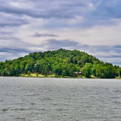 Lake Glenville Scenic Waterfall Cruises - A view from Captain Mark's boat.