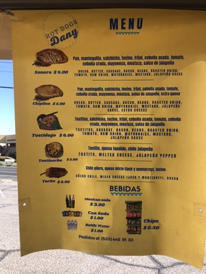 Menu photo 8 Dany Hot Dogs Tucson, AZ