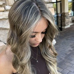 Hair Cuttery - Blonde face framing and hot lashes by Leslie