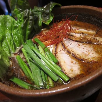 Ramen Dojo - Spicy Garlic Pork Broth Ramen with extra Roasted Pork - Ramen Near Me - San Mateo, California Ramen Dojo - Spicy Garlic Pork Broth Ramen with extra Roasted Pork - Ramen Near Me - San Mateo, California
