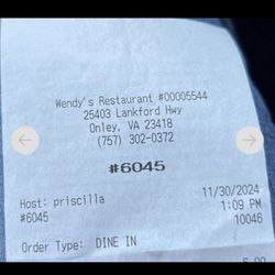 Wendy's - Bad review from trip advisor