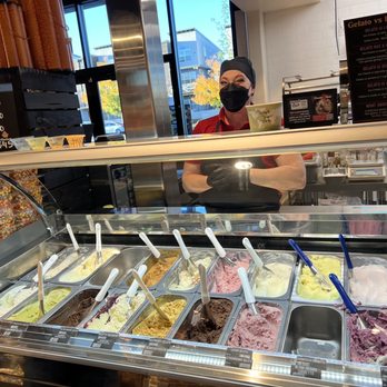 Harmon’s Grocery - Super friendly Shauna serving up freshly made gelato and sorbetto! - Grocery Near Me - South Jordan, Utah