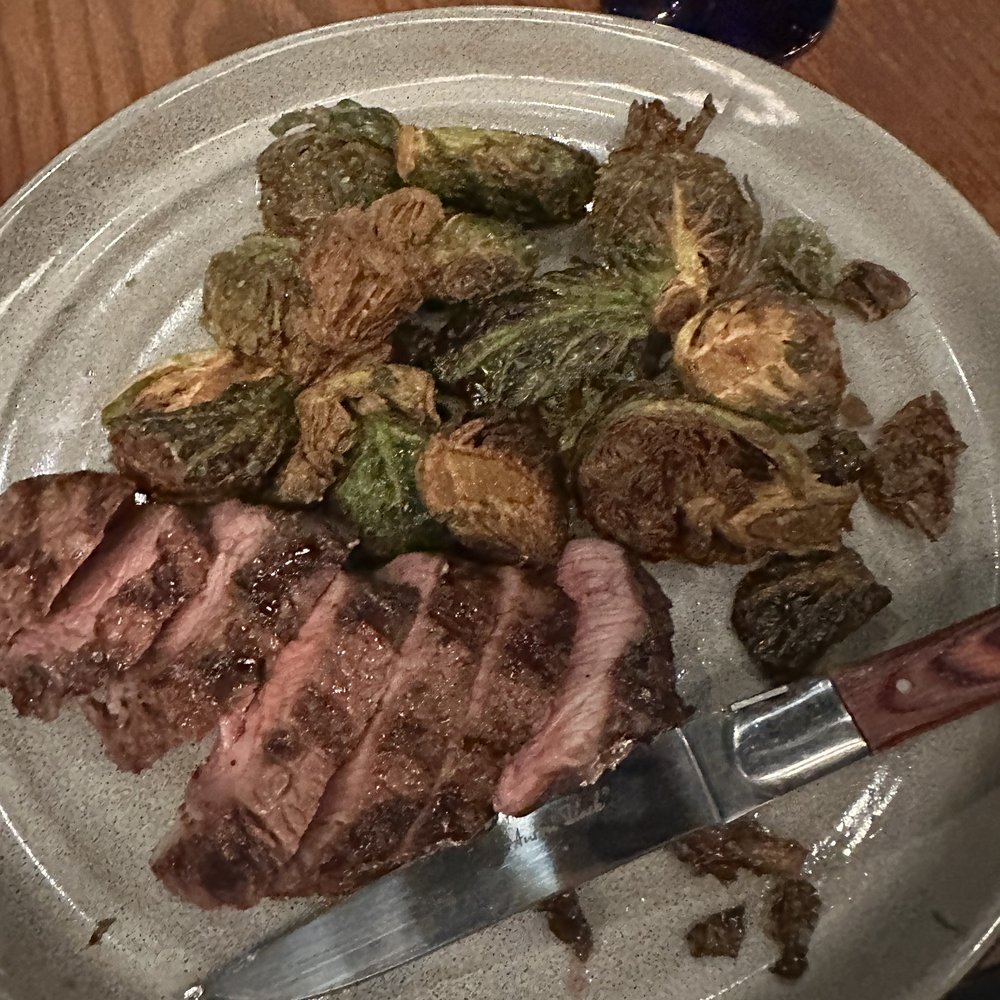Sirloin wedge - replaced with Brussels sprouts Sirloin wedge - replaced with Brussels sprouts