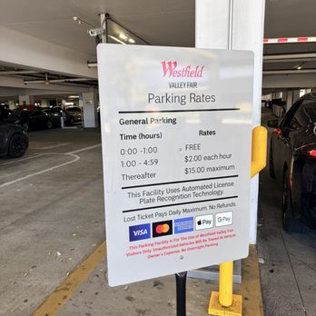Westfield Valley Fair - Parking Rates - Shopping Centers Near Me - Santa Clara, California