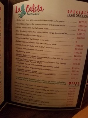 Menu photo 4 La Caleta Puerto Aventuras, YUC