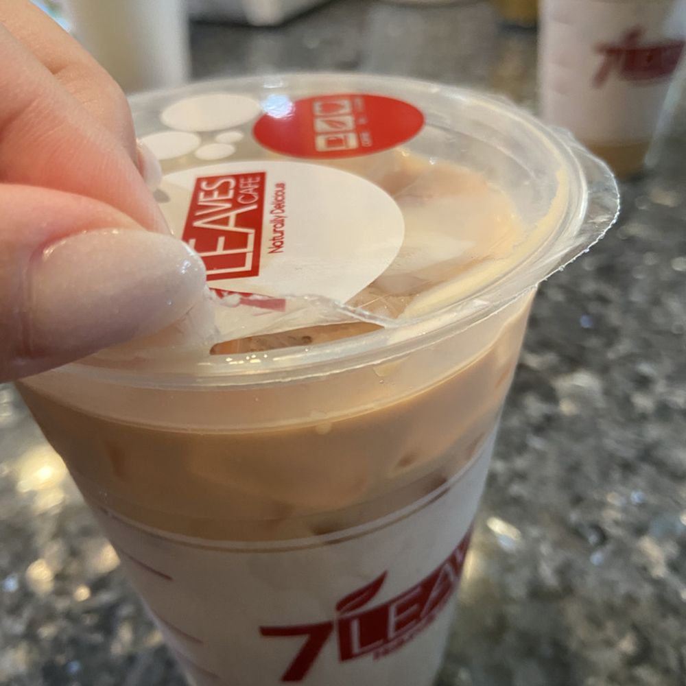 7 Leaves Cafe - drink seal broken - Coffee & Tea Near Me - Anaheim, California