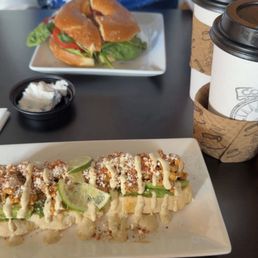 Elote avocado toast and bagel sandwich