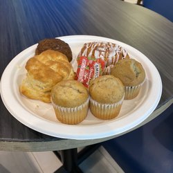 Biscuit, cinnamon roll, sausage, muffins