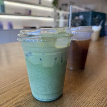 Three Fields Coffee - Double matcha and cold brew with salted cream cold foam - Coffee & Tea Near Me - Alhambra, California