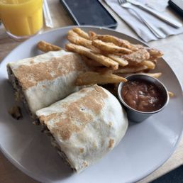 Breakfast Burrito With Fries Breakfast Burrito With Fries