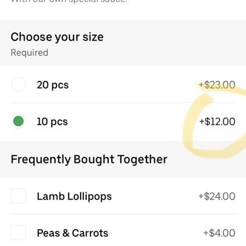 McCarthy's Pub - Cart shows $24 when selecting the single 10 wing order (double what it is supposed to be) - Irish Pub Near Me - Tequesta, Florida