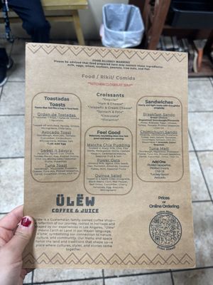 Menu photo 1 Ulew Coffee & Juice Los Angeles, CA Menu photo 1 Ulew Coffee & Juice Los Angeles, CA