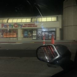 Party City - This is 7:56pm. All the lights are off and the manager had locked the doors already