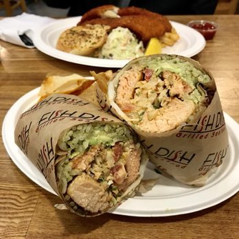 Fish Dish - Salmon burrito ($10) - Seafood Near Me - Burbank, California Fish Dish - Salmon burrito ($10) - Seafood Near Me - Burbank, California