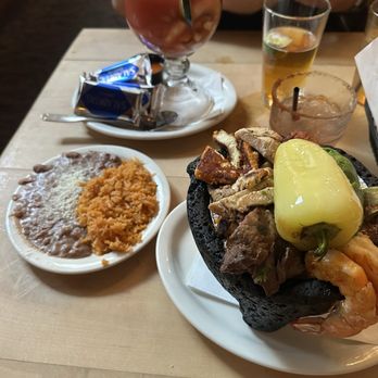 Old Town Mexican Cafe - Mini Molcajete with octopus shrimp ceviche watermelon Margarita and Modelo - Mexican Near Me - San Diego, California Old Town Mexican Cafe - Mini Molcajete with octopus shrimp ceviche watermelon Margarita and Modelo - Mexican Near Me - San Diego, California