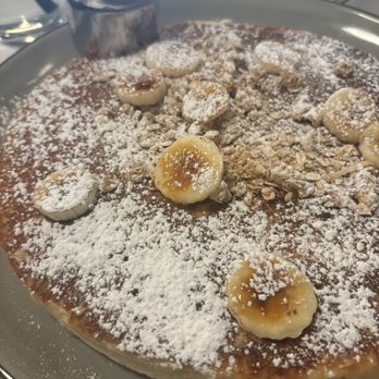 The Breakfast Corner - Banana granola pancake enough to split! - Breakfast & Brunch Near Me - St. Louis, Missouri The Breakfast Corner - Banana granola pancake enough to split! - Breakfast & Brunch Near Me - St. Louis, Missouri