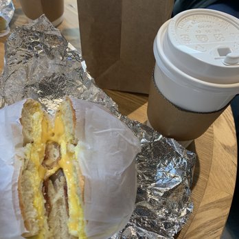 Cafe Aroma - Bacon egg and cheese Bagel - Cafes Near Me - New York, New York Cafe Aroma - Bacon egg and cheese Bagel - Cafes Near Me - New York, New York