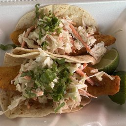 Two fish tacos. Two fish tacos.