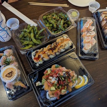 Sushi Neko - All pretty tasty sushi. Not much room for seating since it's more of a Togo sushi. Must get the garlic edamame and Baja California - Sushi Bars Near Me - Queen Creek, Arizona Sushi Neko - All pretty tasty sushi. Not much room for seating since it's more of a Togo sushi. Must get the garlic edamame and Baja California - Sushi Bars Near Me - Queen Creek, Arizona