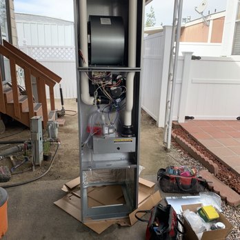Specialty AC Heat - This is how the new unit looks before we get it into the closet. Mobile home furnace tall (bottom cavity ready for AC) - Heating & Air Conditioning/HVAC Near Me - Upland, California Specialty AC Heat - This is how the new unit looks before we get it into the closet. Mobile home furnace tall (bottom cavity ready for AC) - Heating & Air Conditioning/HVAC Near Me - Upland, California