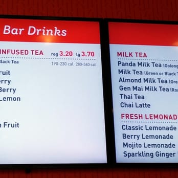 Panda Express Innovation Kitchen - So many drinks to choose from! - Chinese Near Me - Pasadena, California