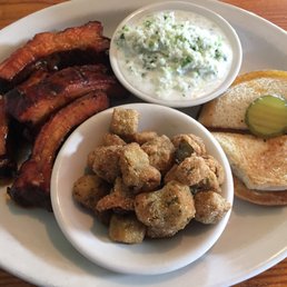 BBQ ribs, Fried Okra, and Coleslaw BBQ ribs, Fried Okra, and Coleslaw