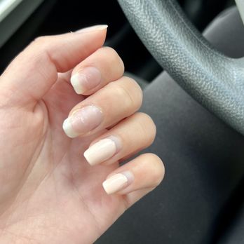 Fancy Nails Lounge - Before second experience, 26 days out gel manicure - Nail Salons Near Me - Pinole, California
