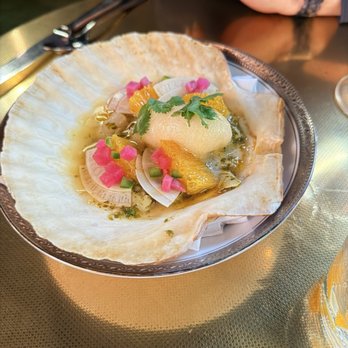 Matia Kitchen - Scallop crudo. - New American Near Me - Eastsound, Washington Matia Kitchen - Scallop crudo. - New American Near Me - Eastsound, Washington