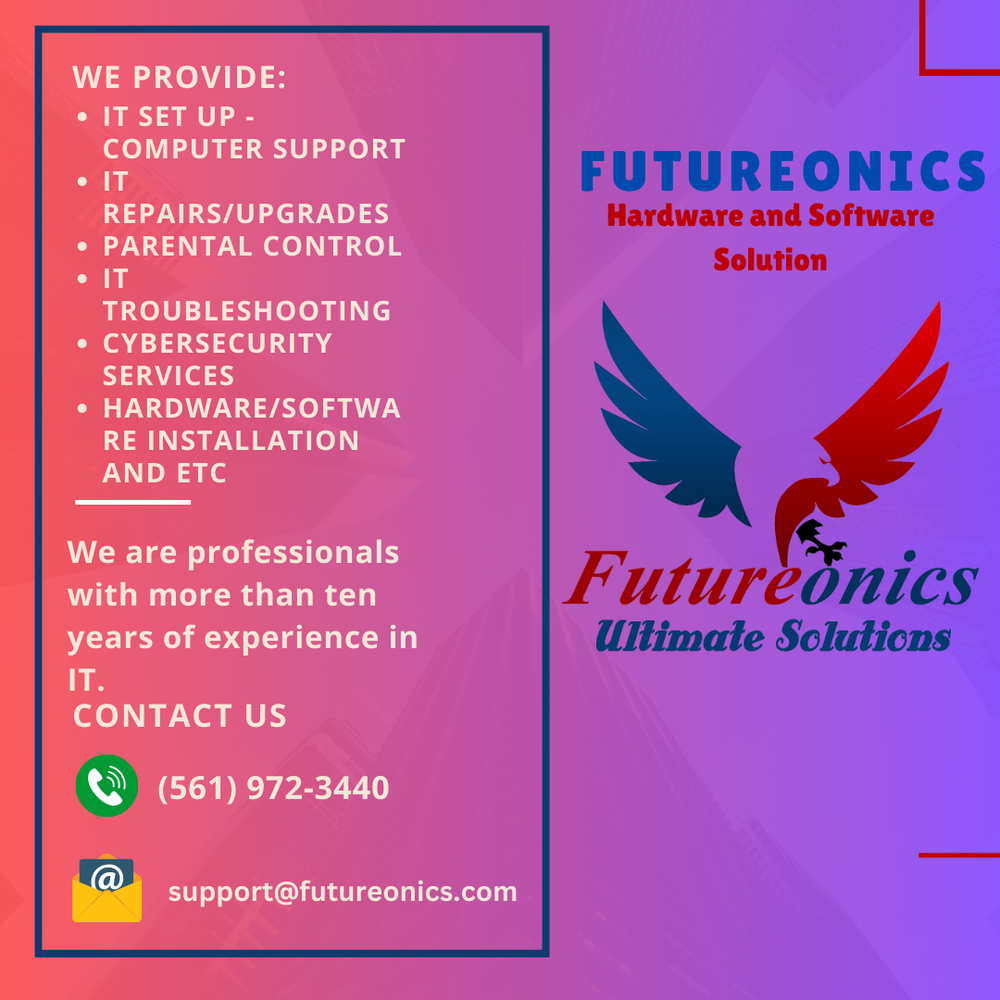 FUTUREONICS Palm Beach Gardens, Florida IT Services & Computer
