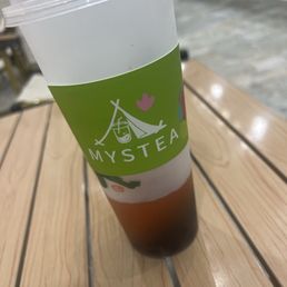Strawberry green tea with bubble. Strawberry green tea with bubble.