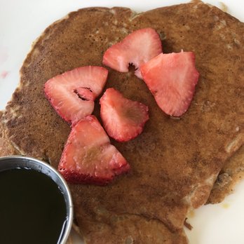 The Refectory Cafe - Vegan Pancakes with gross strawberries - New American Near Me - Durham, North Carolina The Refectory Cafe - Vegan Pancakes with gross strawberries - New American Near Me - Durham, North Carolina