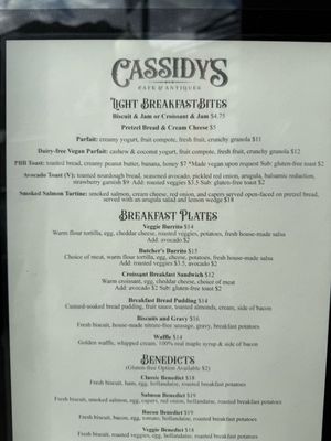 Menu photo 1 Cassidy's Cafe Ouray, CO Menu photo 1 Cassidy's Cafe Ouray, CO
