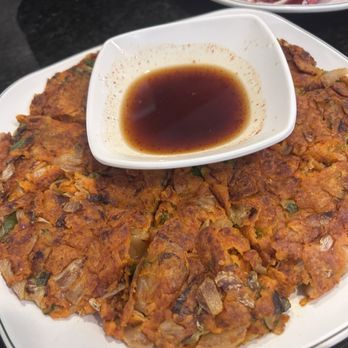 Chosun Korean BBQ 2 - Kimichi scallion pancake - Korean Near Me - Overland Park, Kansas Chosun Korean BBQ 2 - Kimichi scallion pancake - Korean Near Me - Overland Park, Kansas