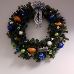 Jeffery B Janison, DDS - Look...This is subtle but oh so pretty Seahawk's wreath.  I can make one if this baby..