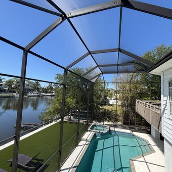 Thomas pool cage screen repair and paint - Pool cage restoration - Damage Restoration Near Me Thomas pool cage screen repair and paint - Pool cage restoration - Damage Restoration Near Me