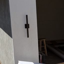 Custom bronze sconces (they were originally grey even though the website description said bronze)