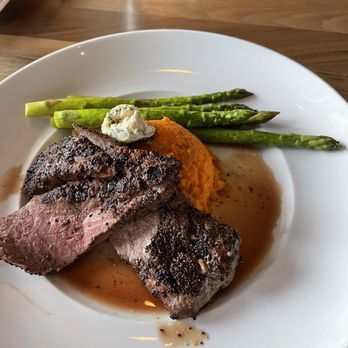Seasons 52 - Kona coffee Wood-Grilled Kona-Crusted Lamb Loin - New American Near Me - Paramus, New Jersey