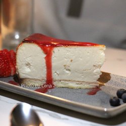 Sava's - Cheesecake ($12) - bruleed, strawberry jam, berries