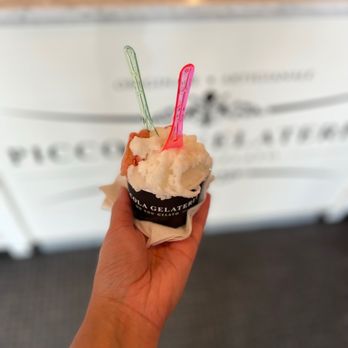 Piccola Gelateria - a hand holding a cupcake - Gelato Near Me - New Orleans, Louisiana