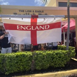 The Lion & Eagle Pub - Showing the All England Soccer today.